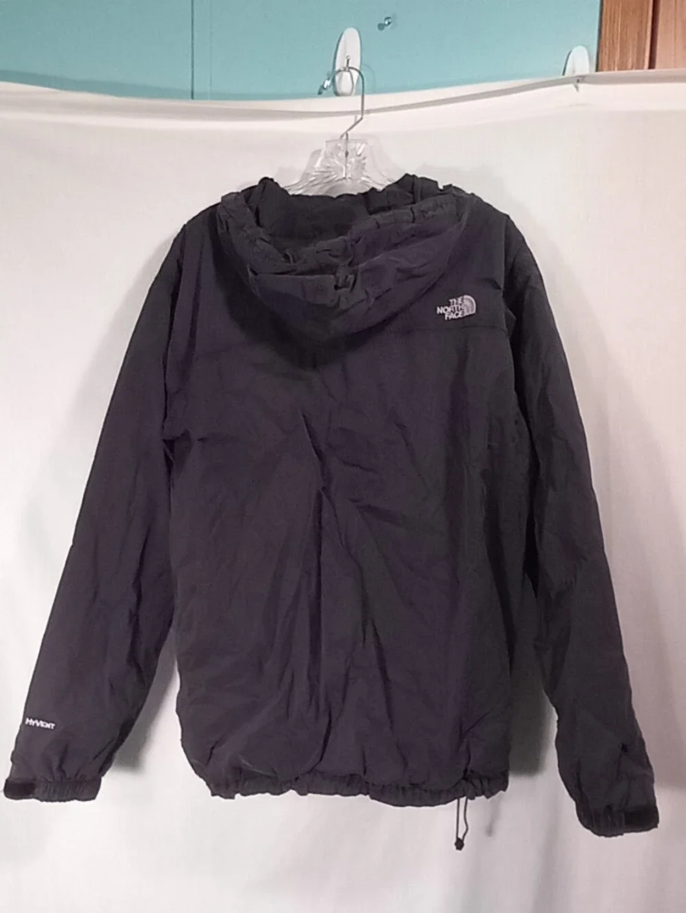 The North Face Men's Black Hyvent Hooded Windbreaker Jacket Size L